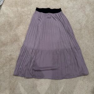 Melloday Midi Pleated Purple Skirt